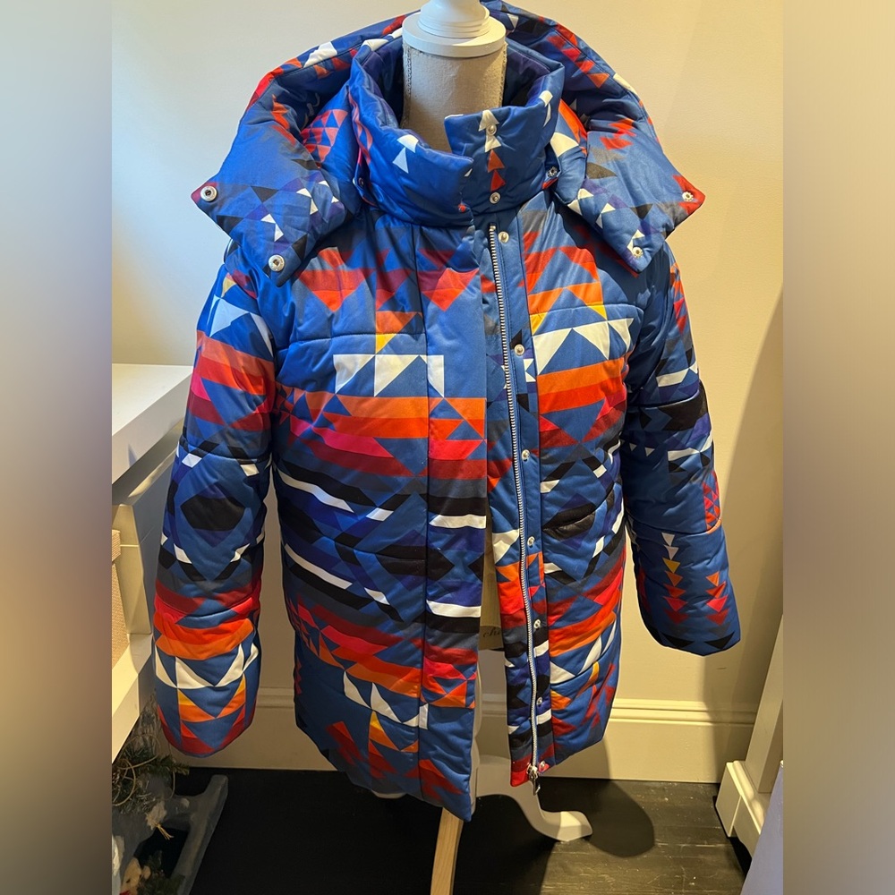 SOLD ON DEPOP Pendleton Aqua collaboration down coat - Size Small - Apres Ski